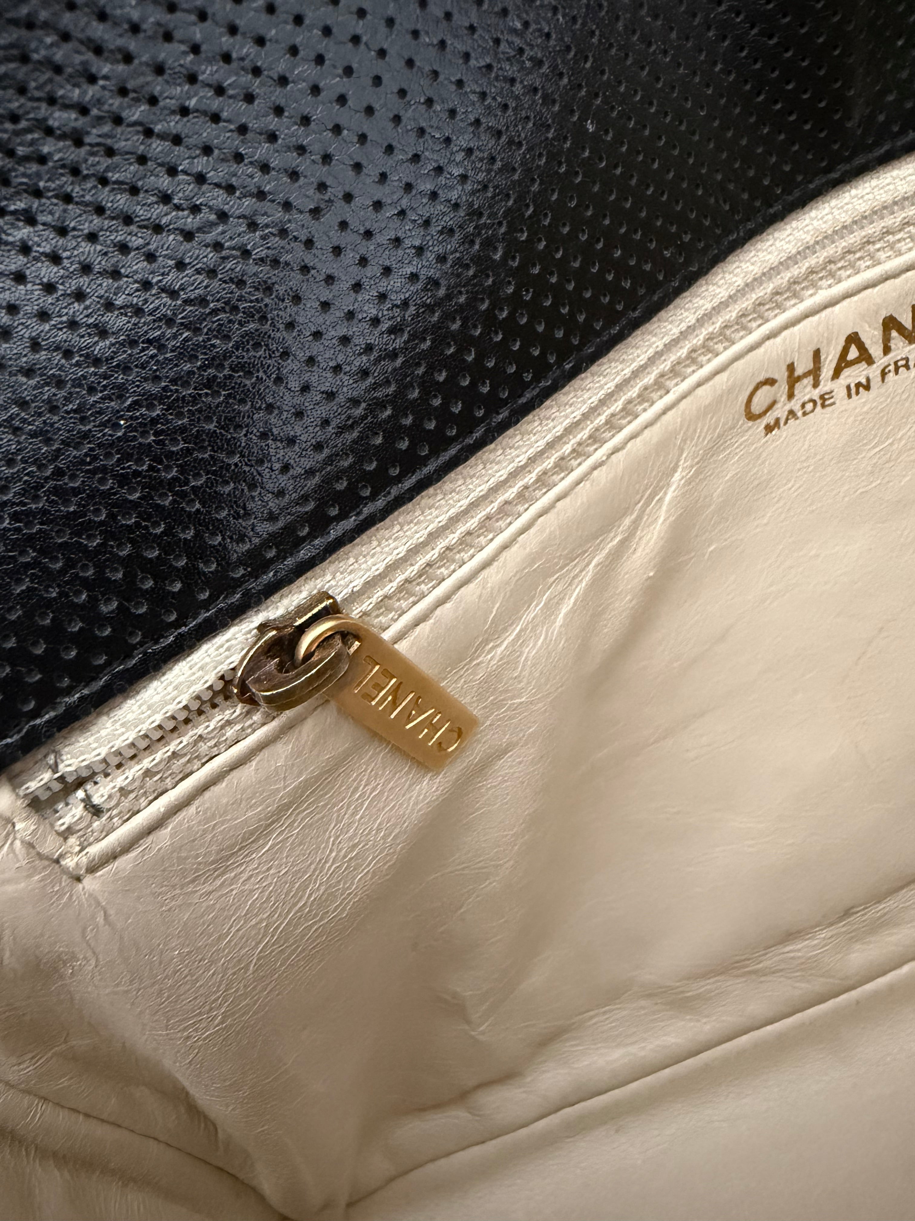 Chanel Vintage Timeless Shoulder Bag – Black & Ivory