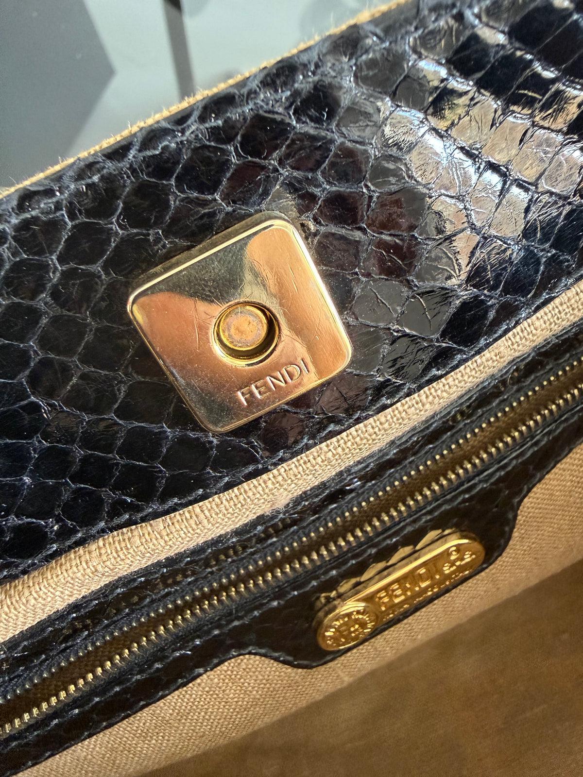 Rara Borsa Fendi Vintage ricamata