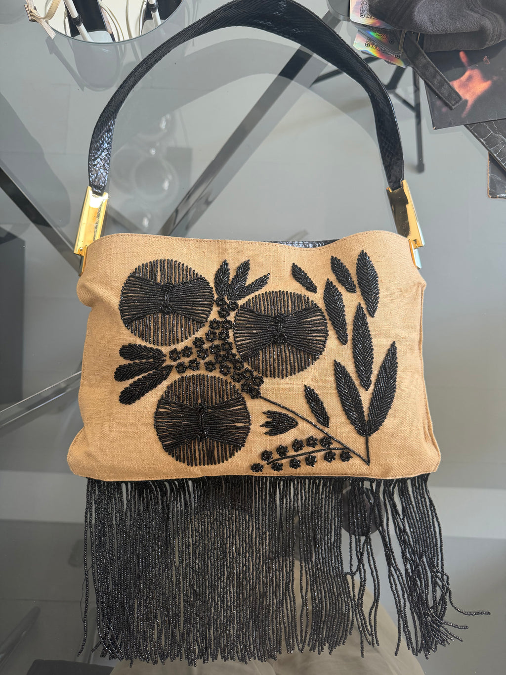 Rara Borsa Fendi Vintage ricamata
