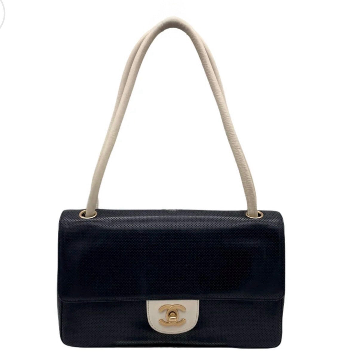 Chanel Vintage Timeless Shoulder Bag – Black & Ivory