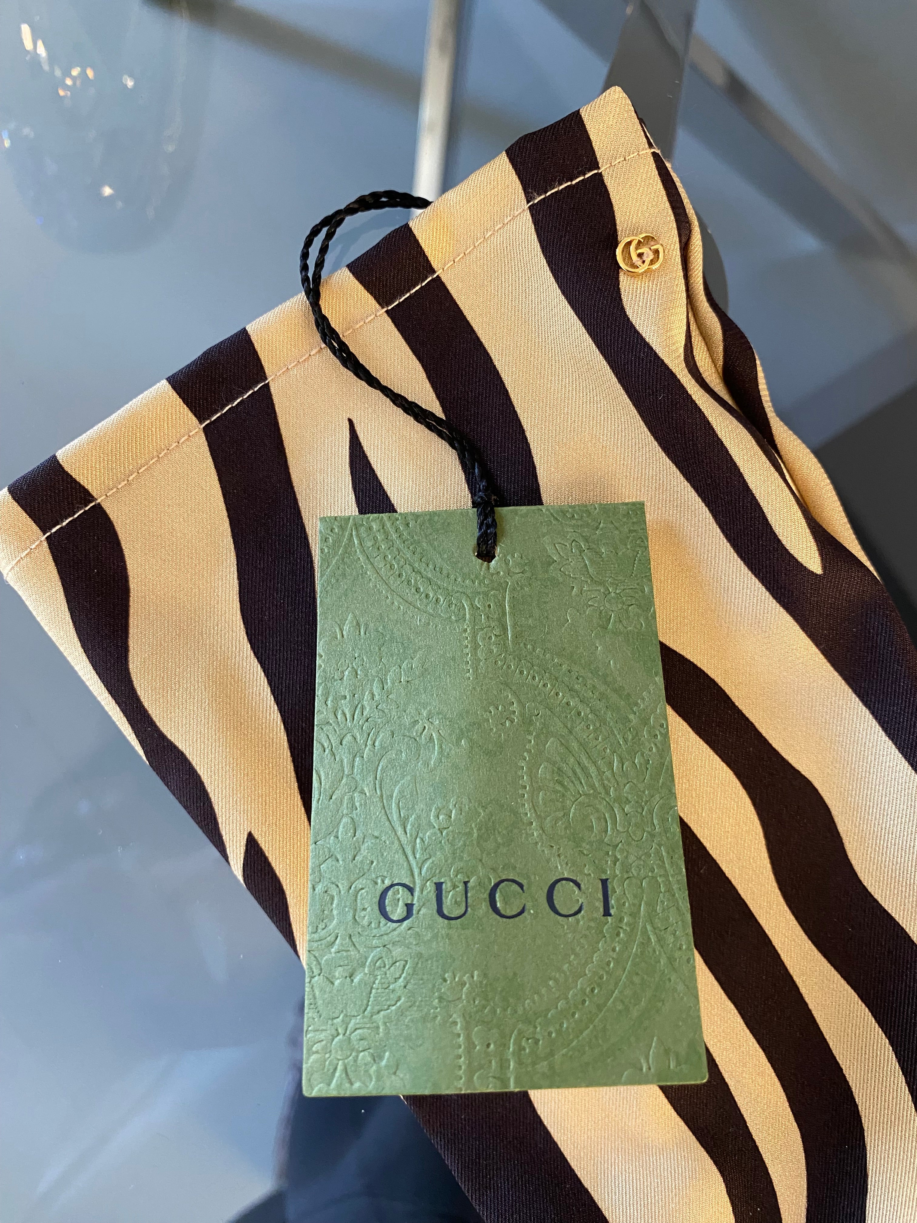 Gucci Guanti Animalier in seta