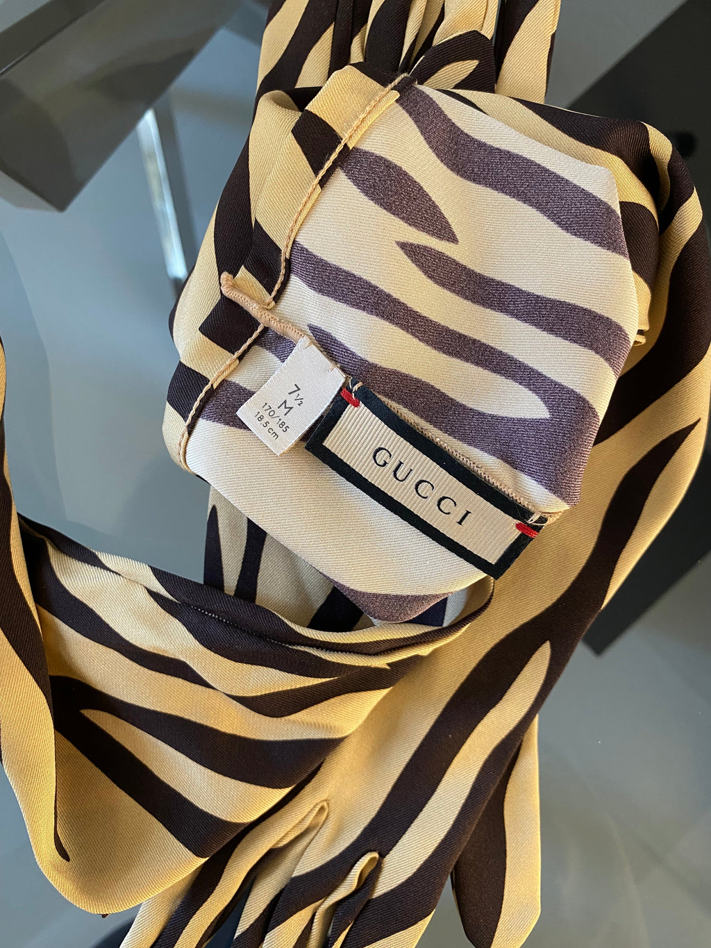 Gucci Guanti Animalier in seta