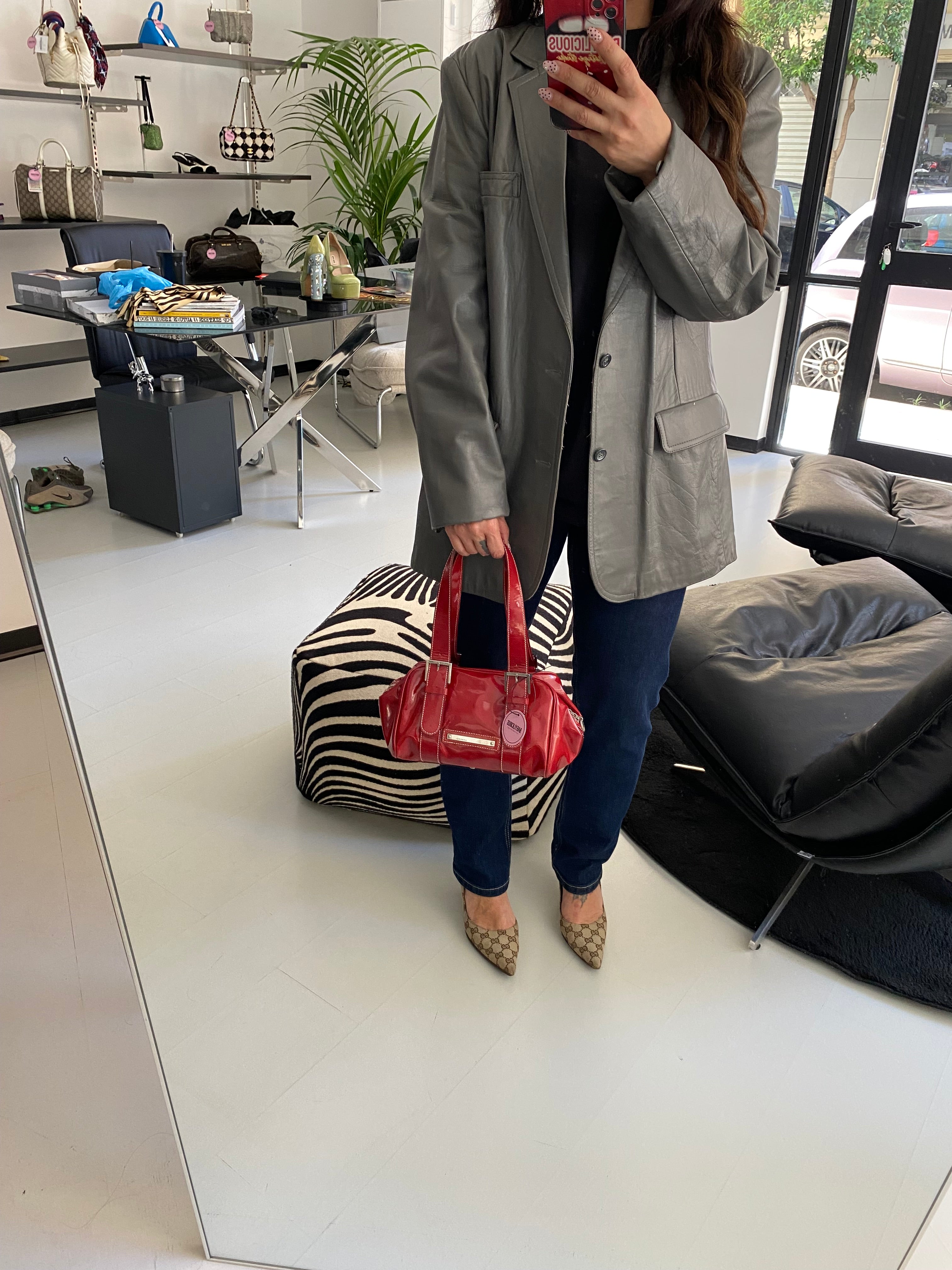 Casadei Vintage Patent Leather Bag