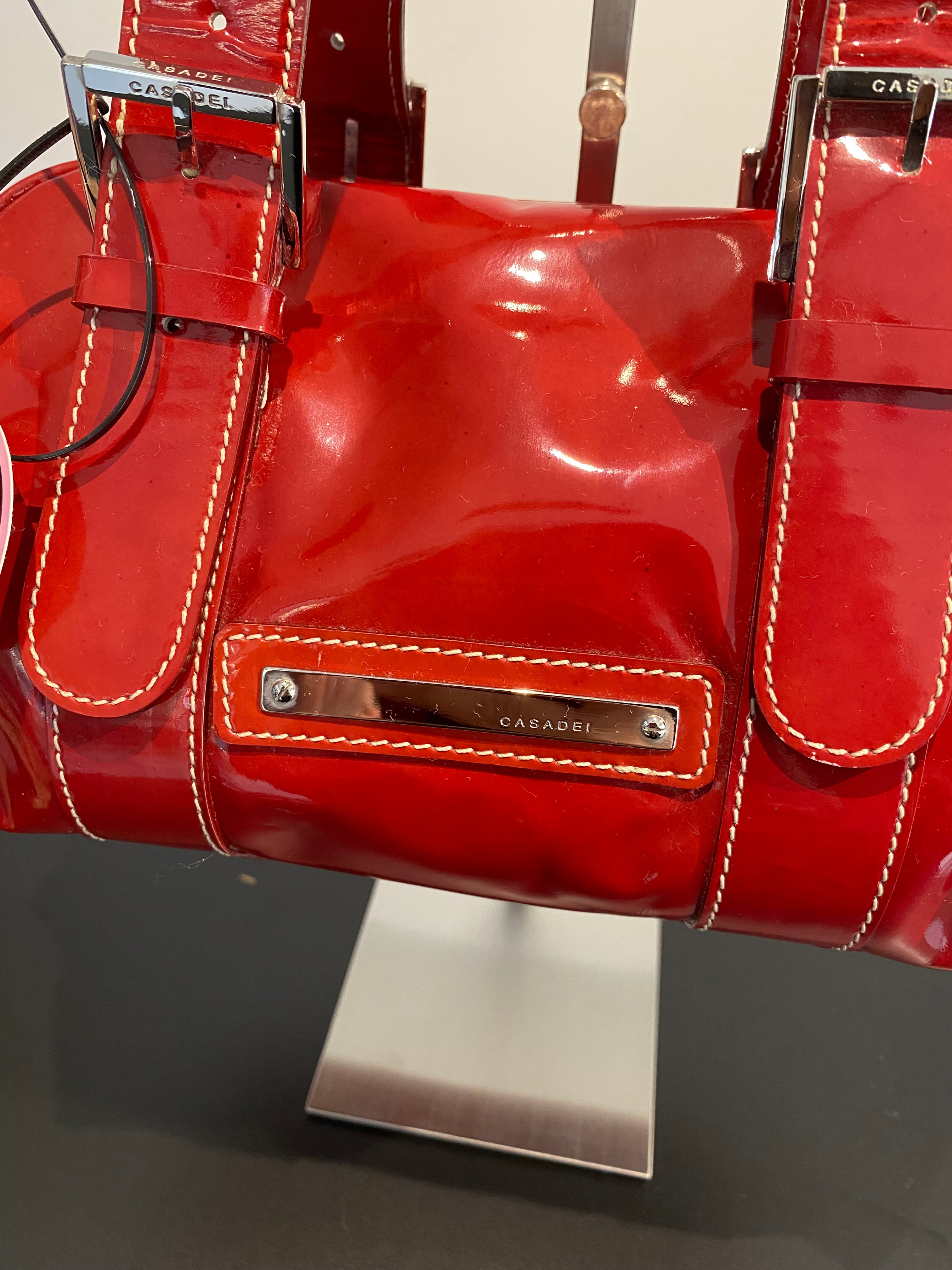 Casadei Vintage Patent Leather Bag