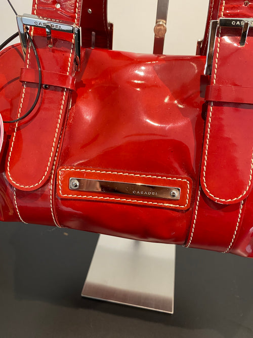 Casadei Vintage Patent Leather Bag