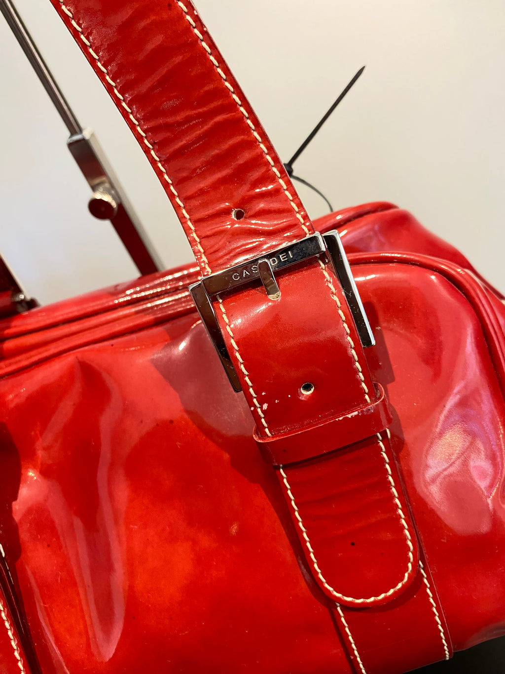 Casadei Vintage Patent Leather Bag