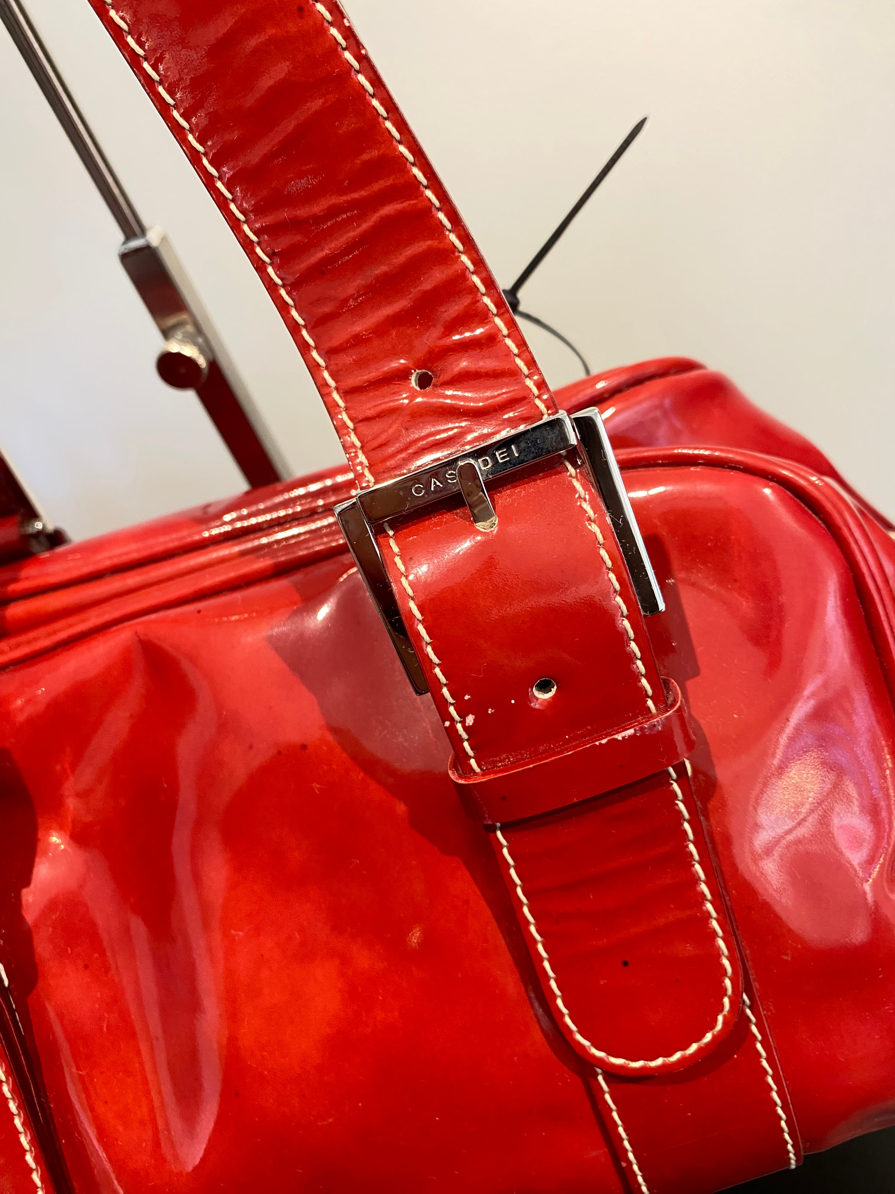 Casadei Vintage Patent Leather Bag