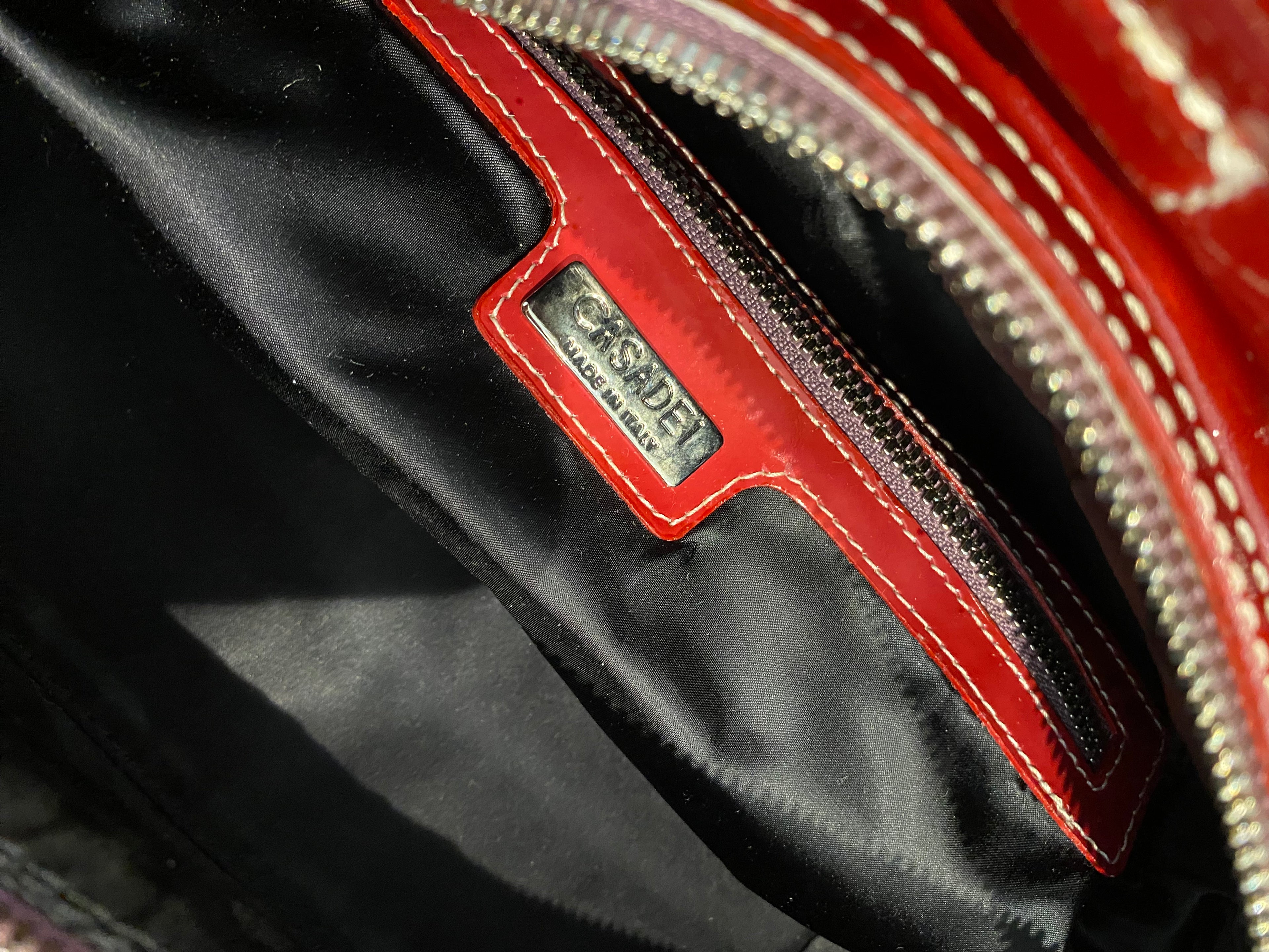 Casadei Vintage Patent Leather Bag