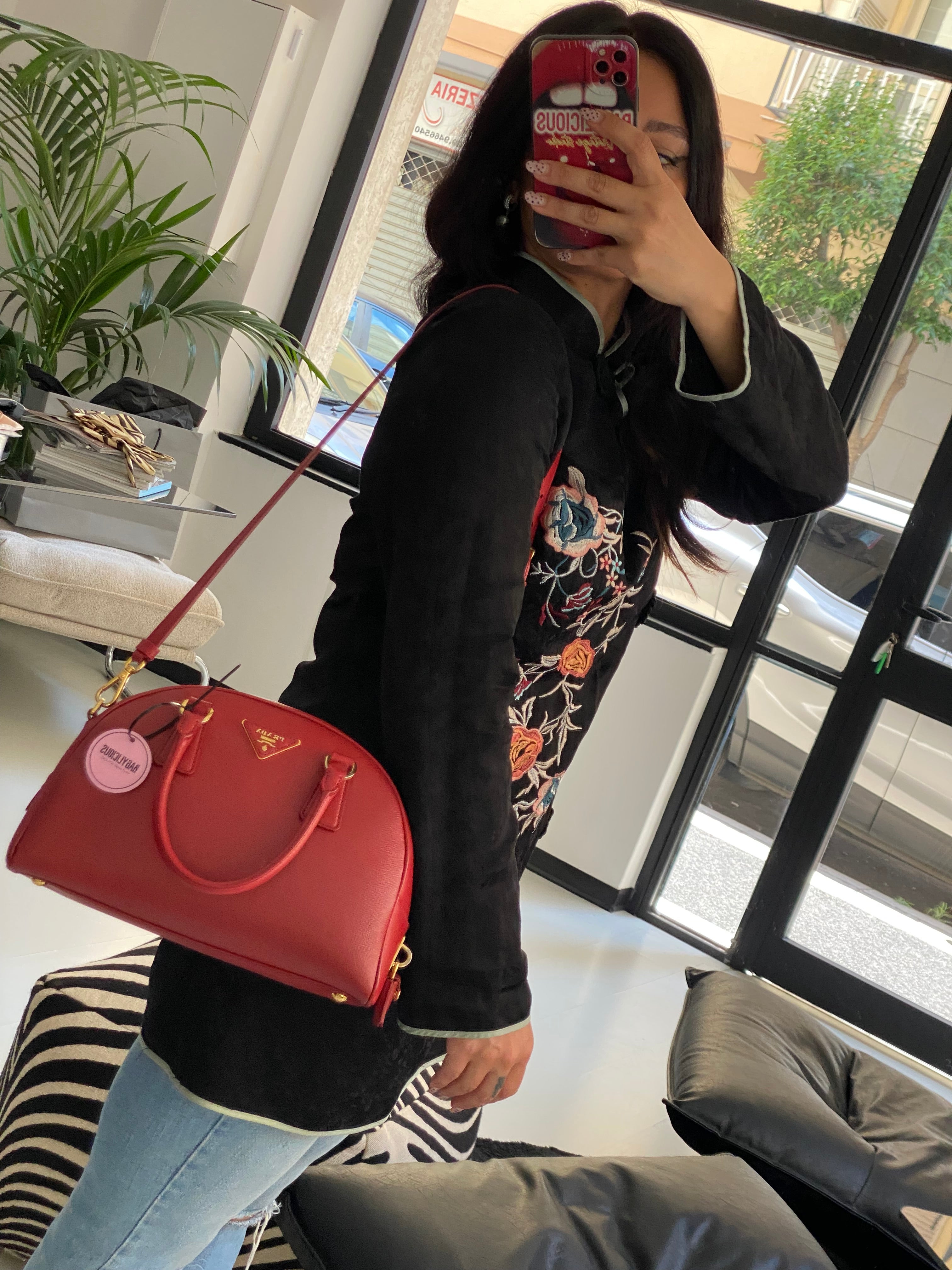 Prada Saffiano Lux  Bowler Bag
