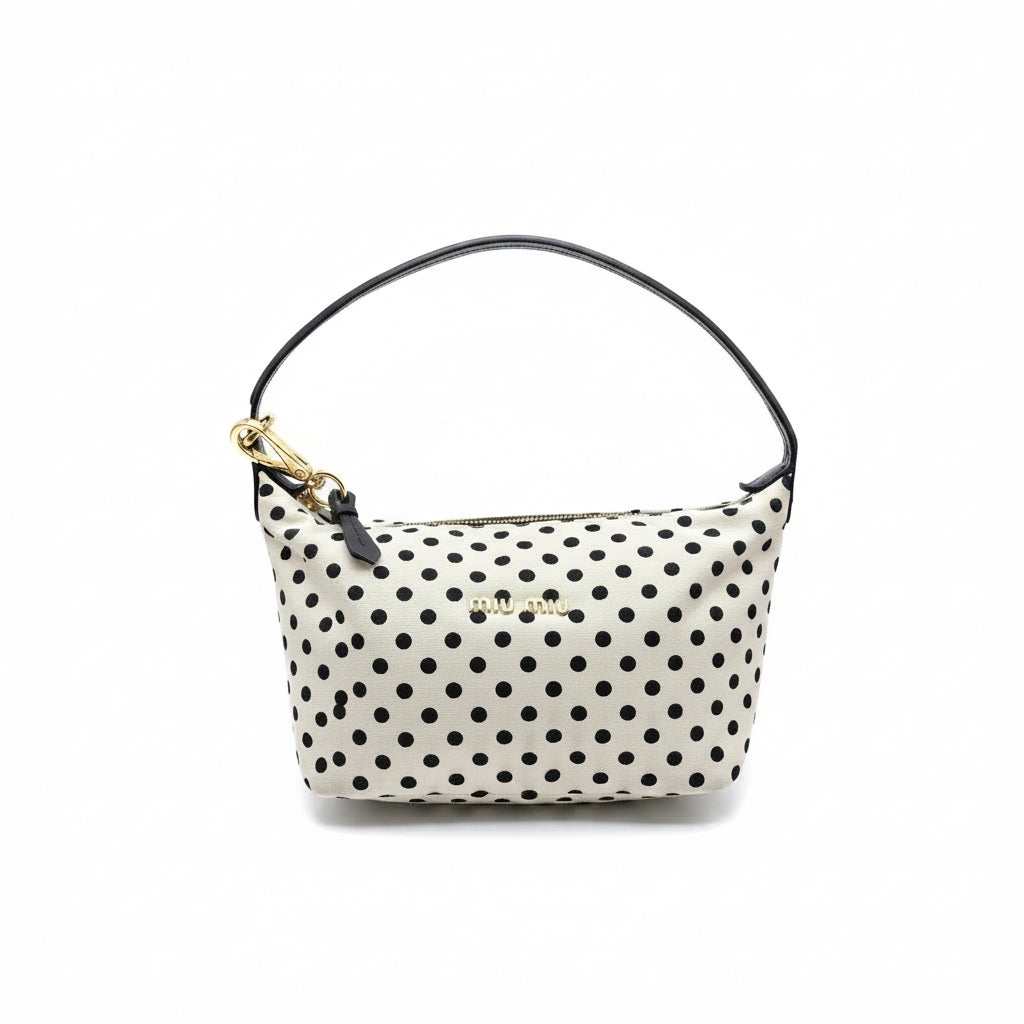 Miu miu borsa a spalla Polka Dot in nylon