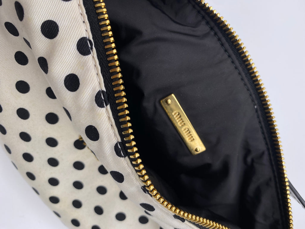 Miu miu borsa a spalla Polka Dot in nylon