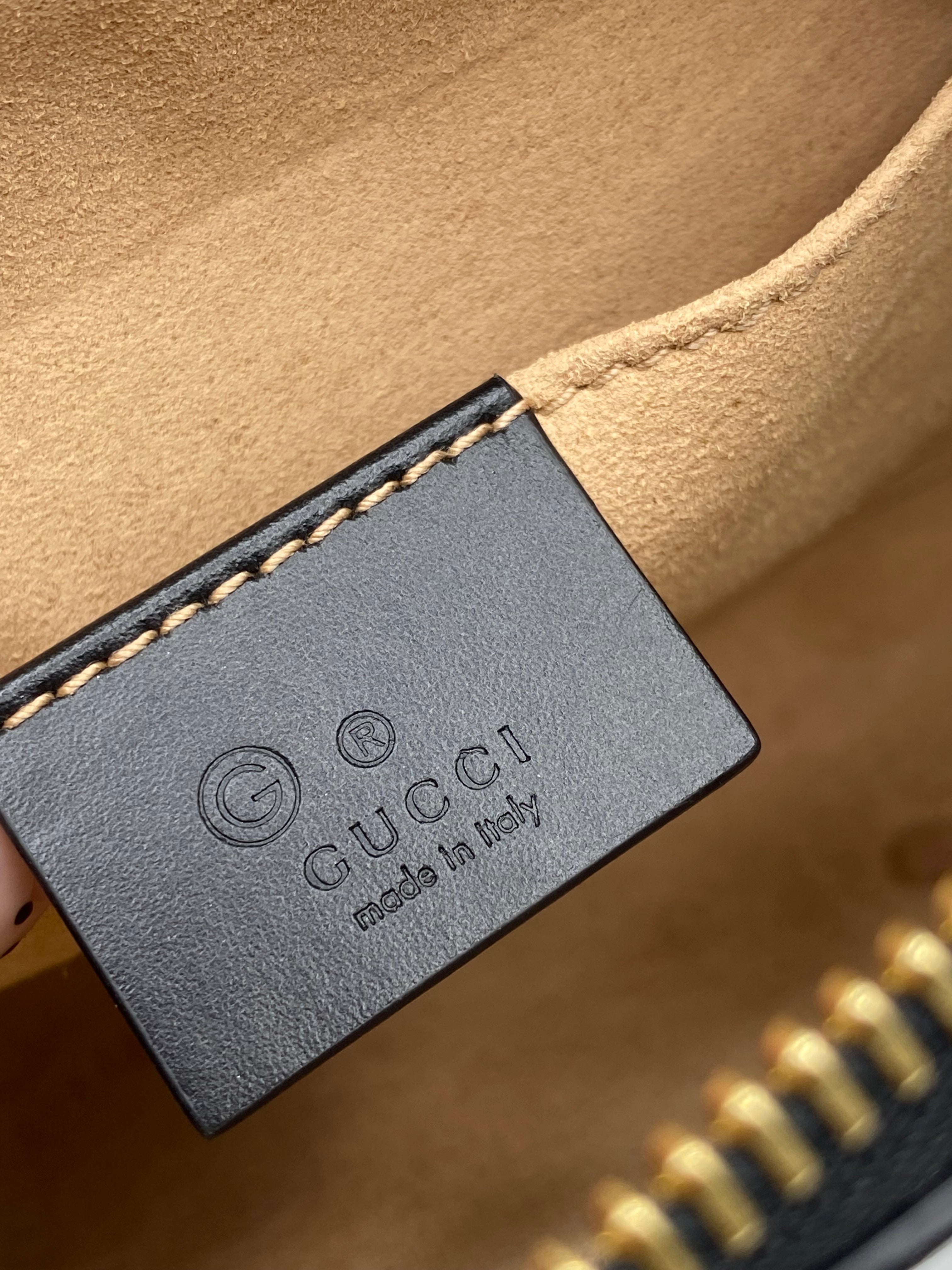 Gucci Borsa a spalla in pelle GG catena dorata
