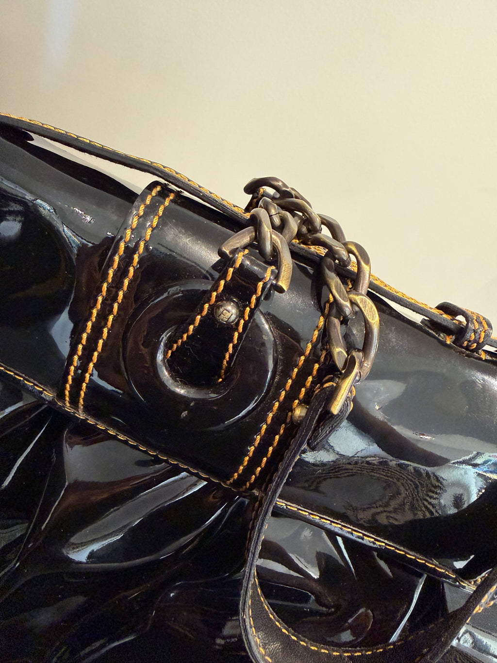 Fendi B Bag Tote – Patent Leather Black