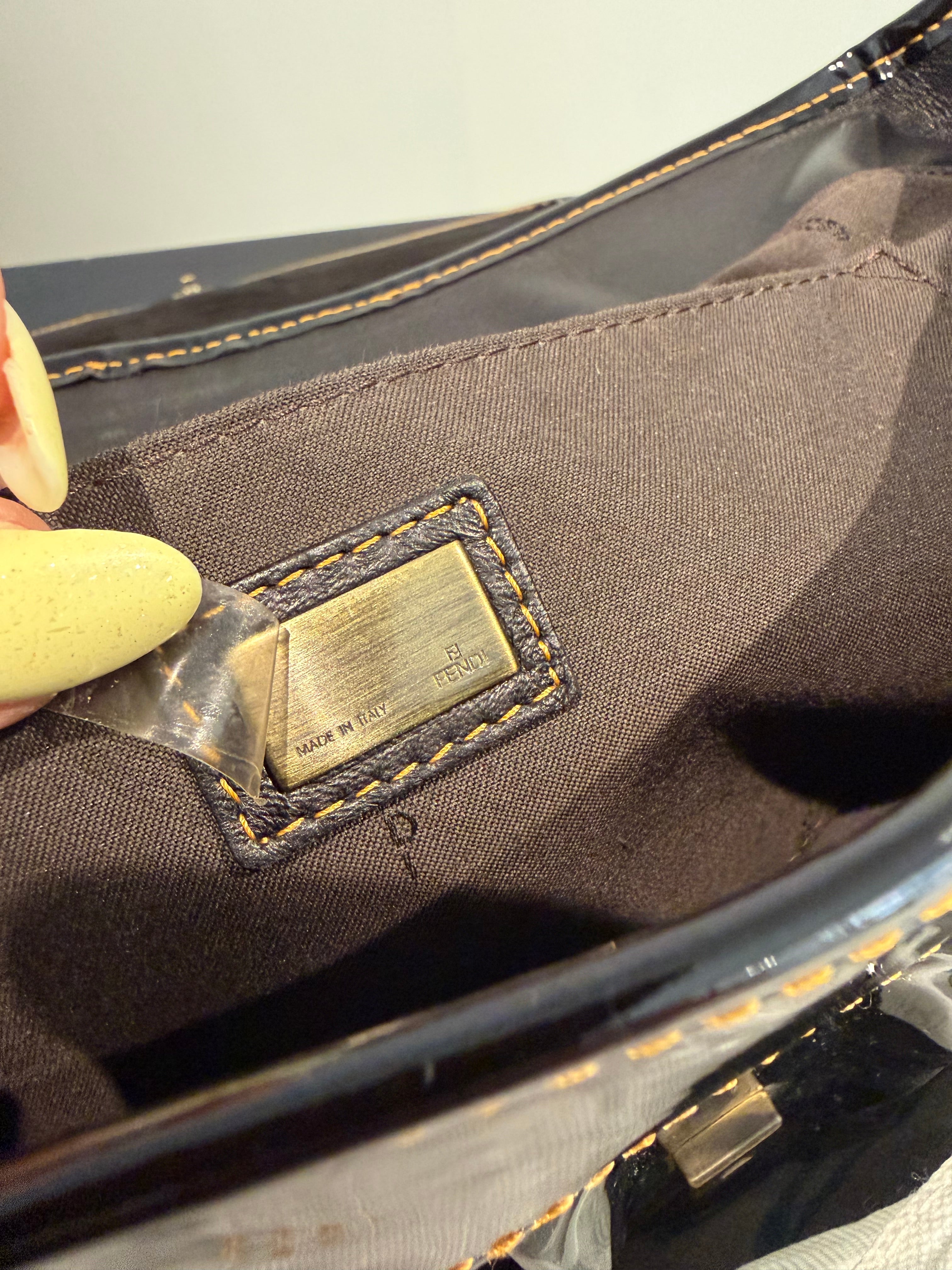 Fendi B Bag Tote – Patent Leather Black