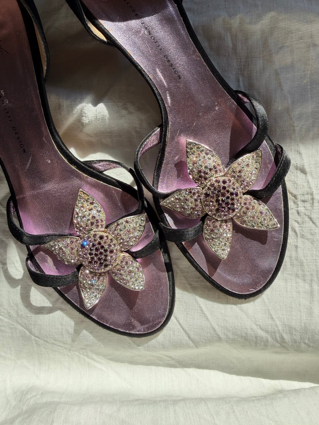 Rare Giuseppe Zanotti sandali vintage con Swarovski