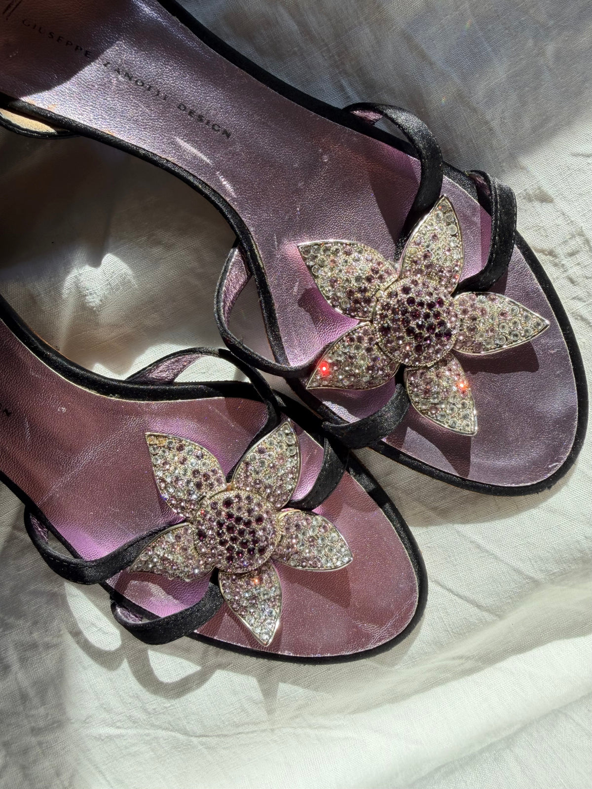 Rare Giuseppe Zanotti sandali vintage con Swarovski