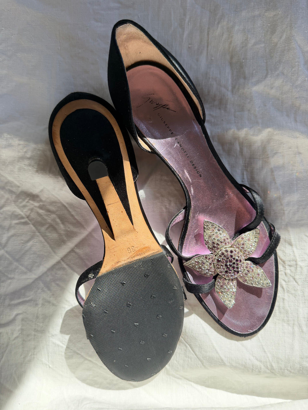 Rare Giuseppe Zanotti sandali vintage con Swarovski