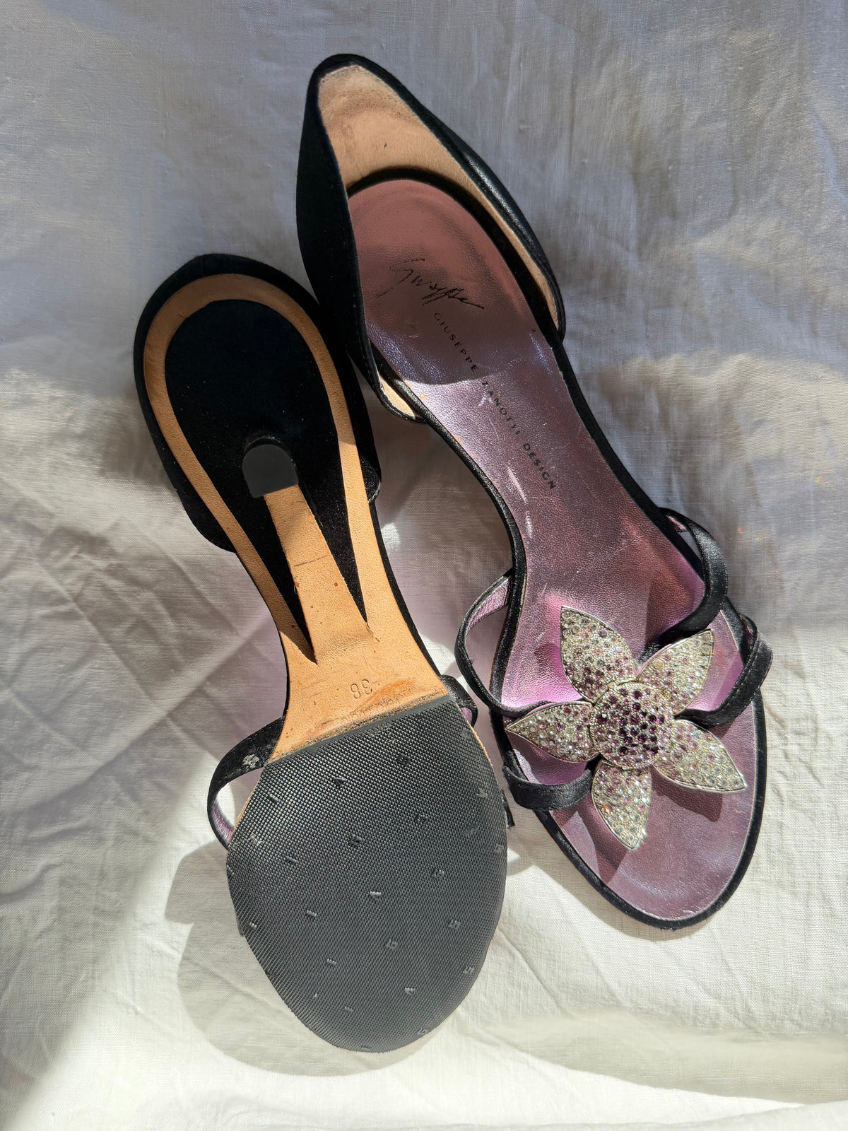 Rare Giuseppe Zanotti sandali vintage con Swarovski