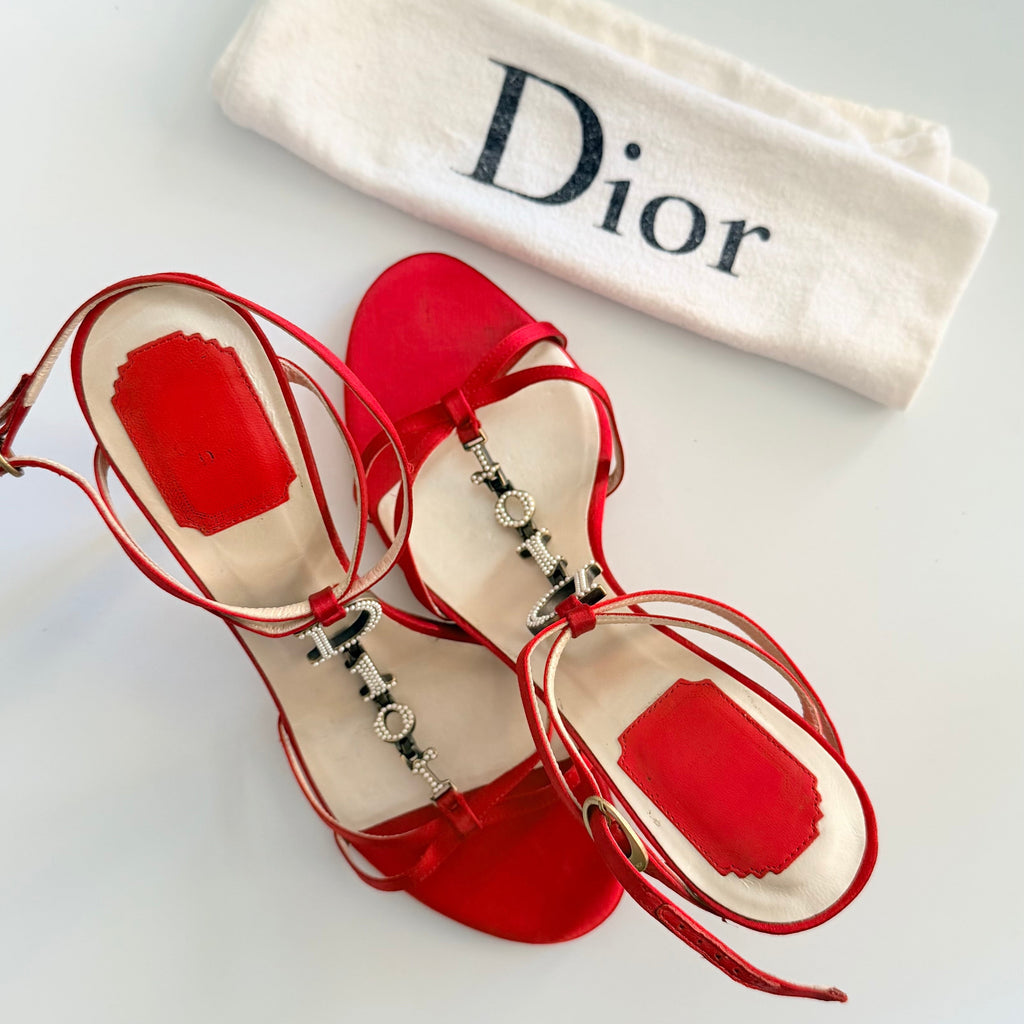 sandali in raso vintage Dior by Galliano 38 it