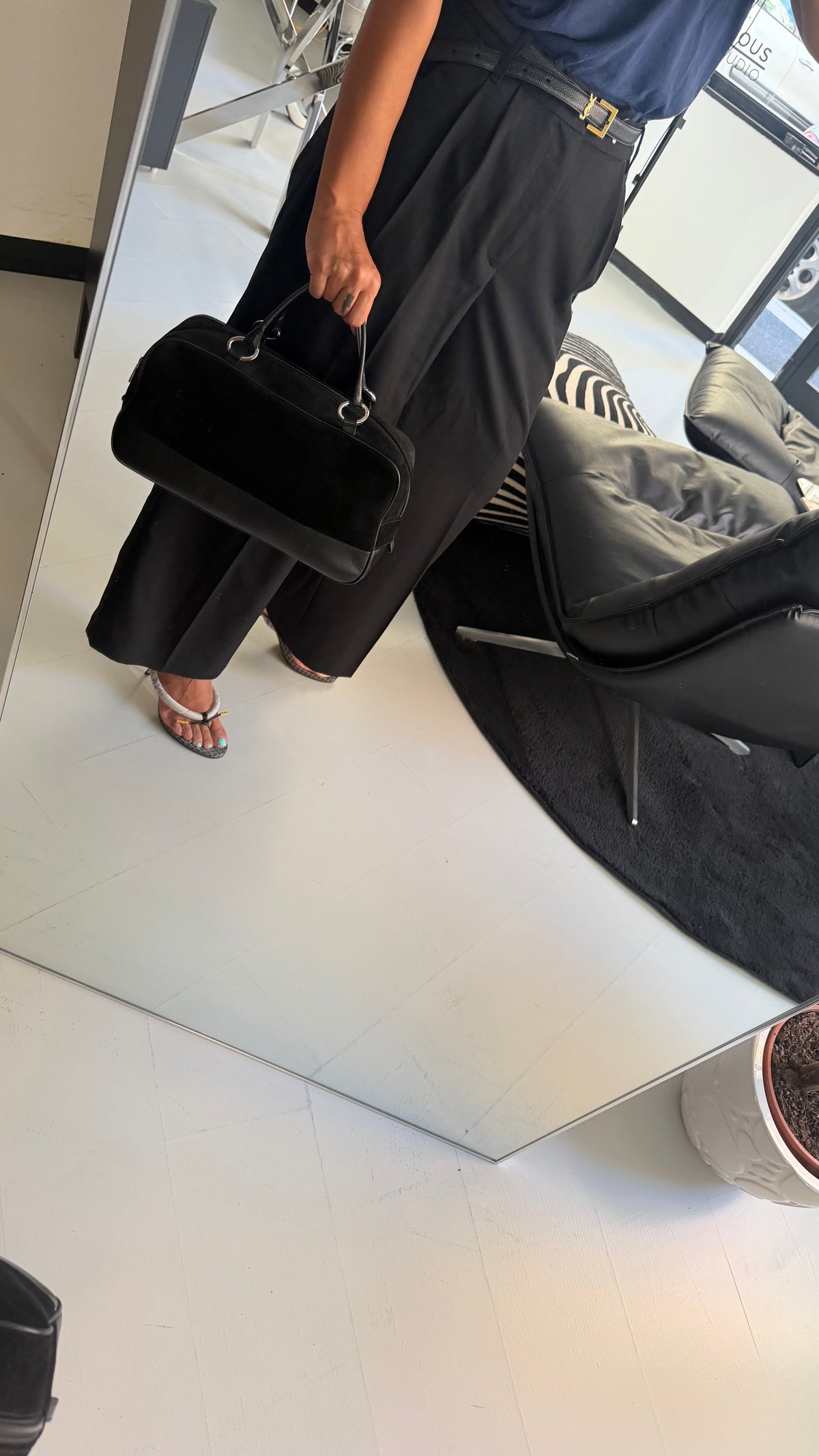 Nina Ricci vintage bowler in pelle