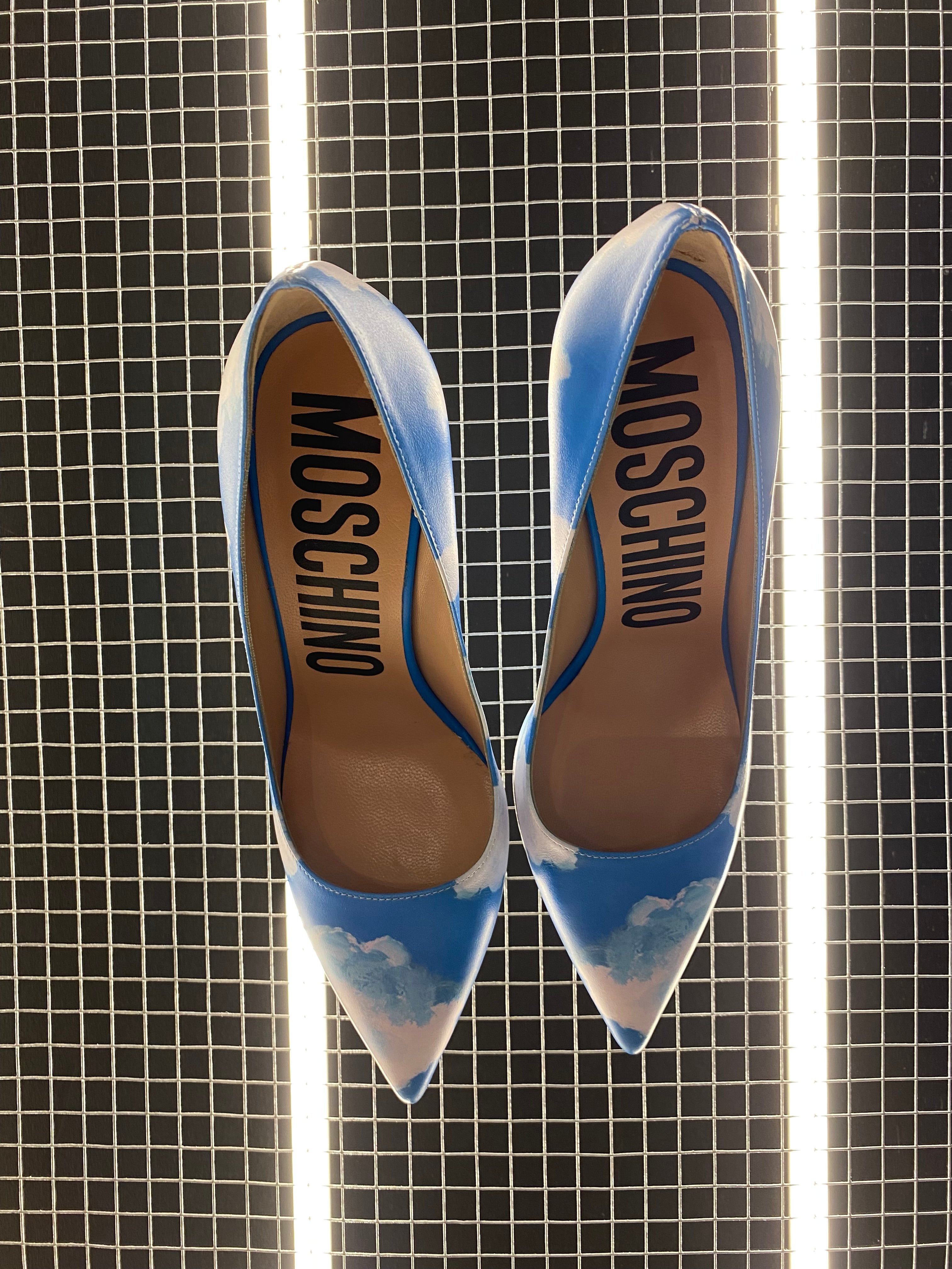 Moschino FW20 Runway Cloud Print Pumps – Jeremy Scott Era