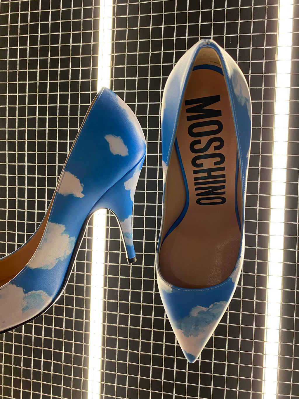 Moschino FW20 Runway Cloud Print Pumps – Jeremy Scott Era