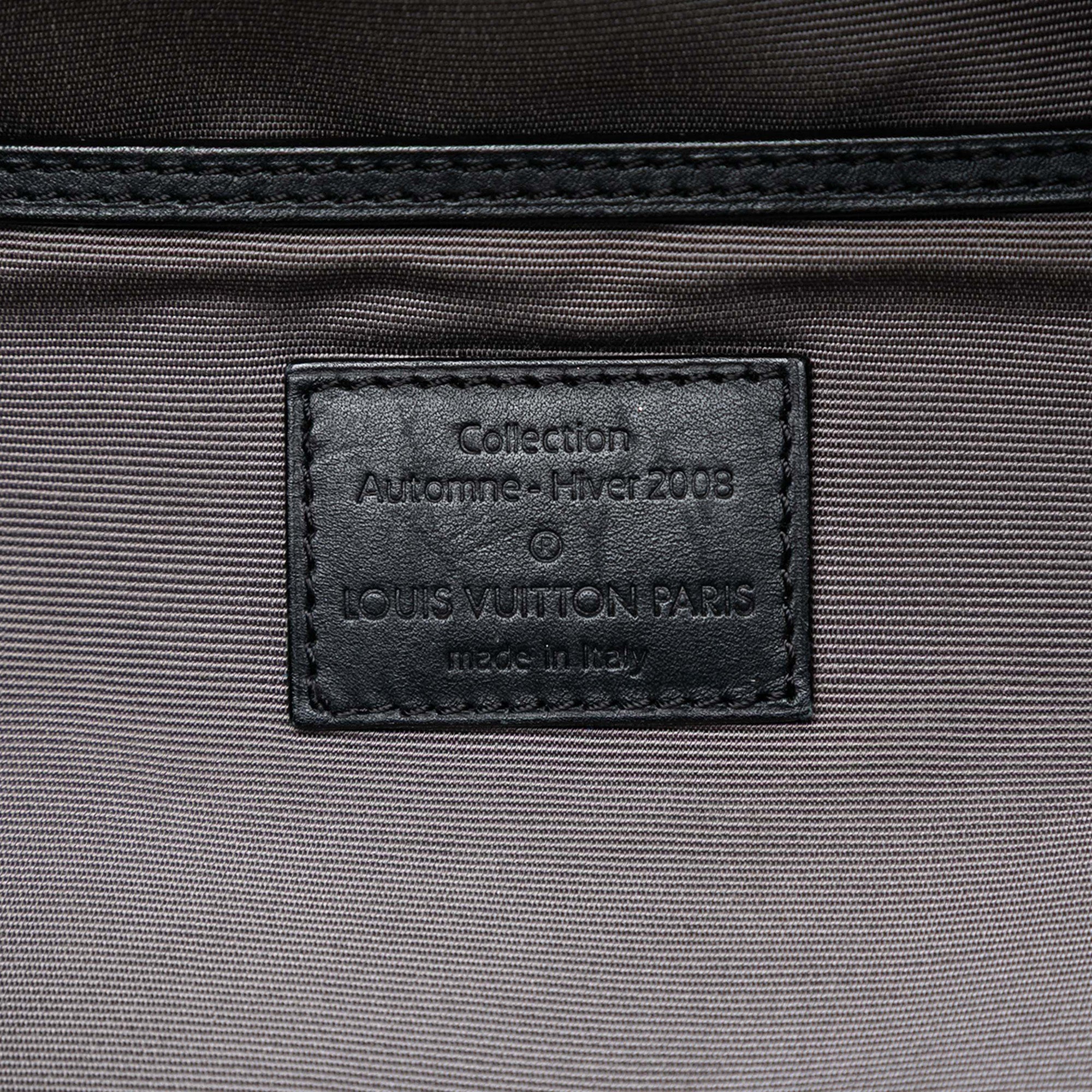LOUIS VUITTON Limited Edition Black Monogram Paris Embossed Leather Speedy Cube 30 cm