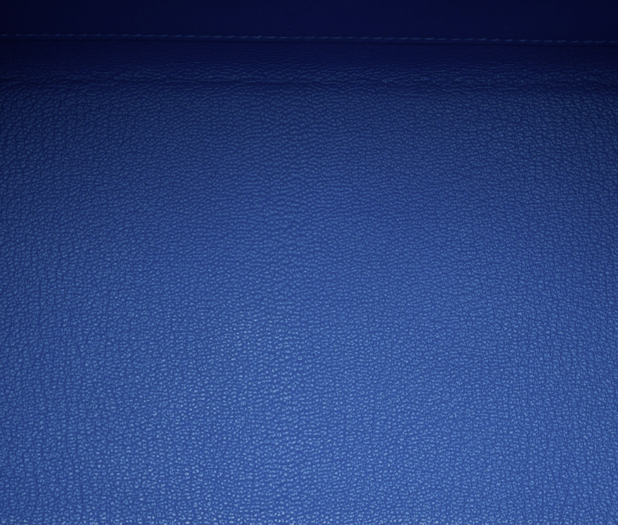 Hermès Kelly II Retourne 32 in pelle Clémence blu