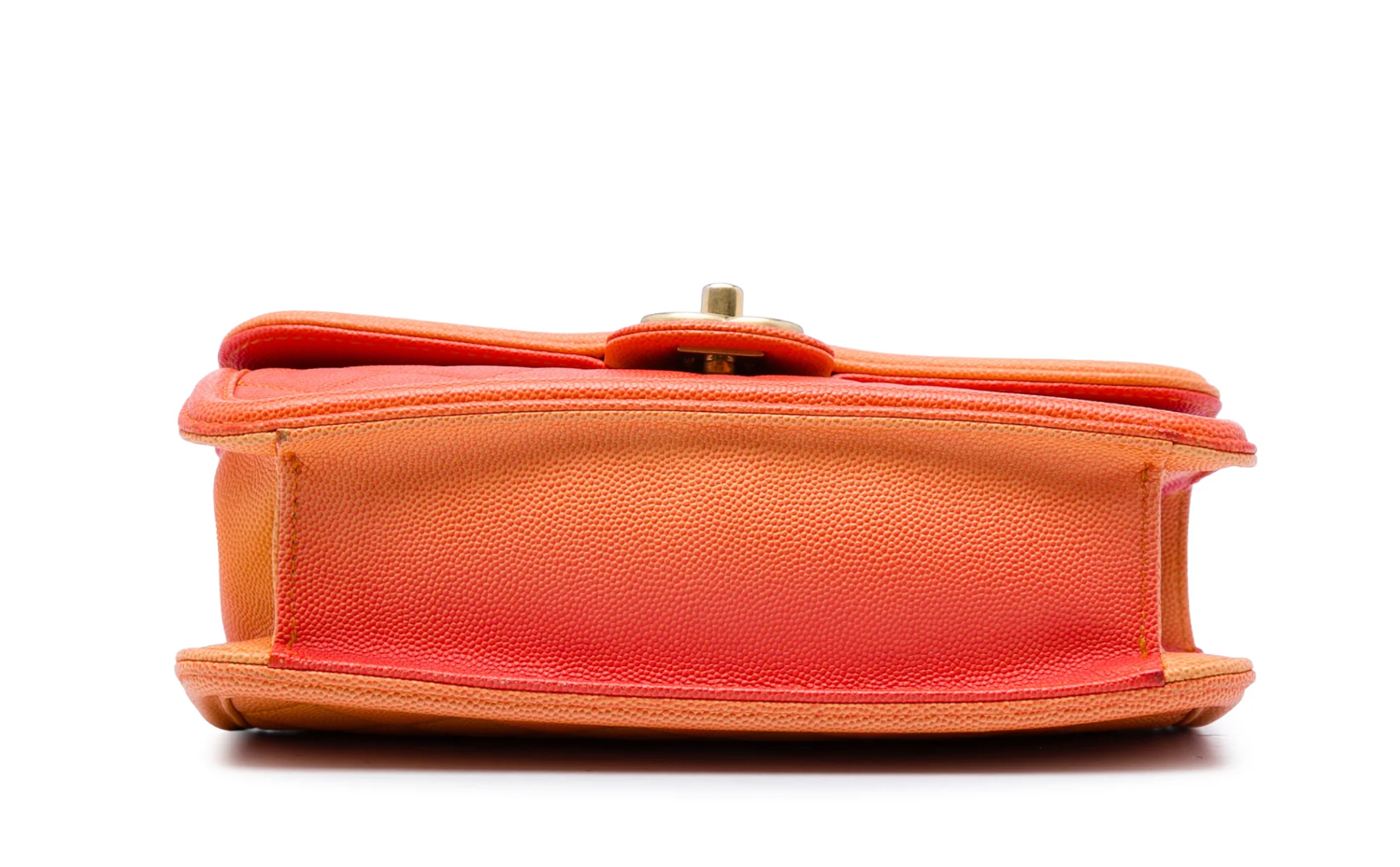 Chanel Small Sunset on the Sea Flap in Caviar arancione – 2019