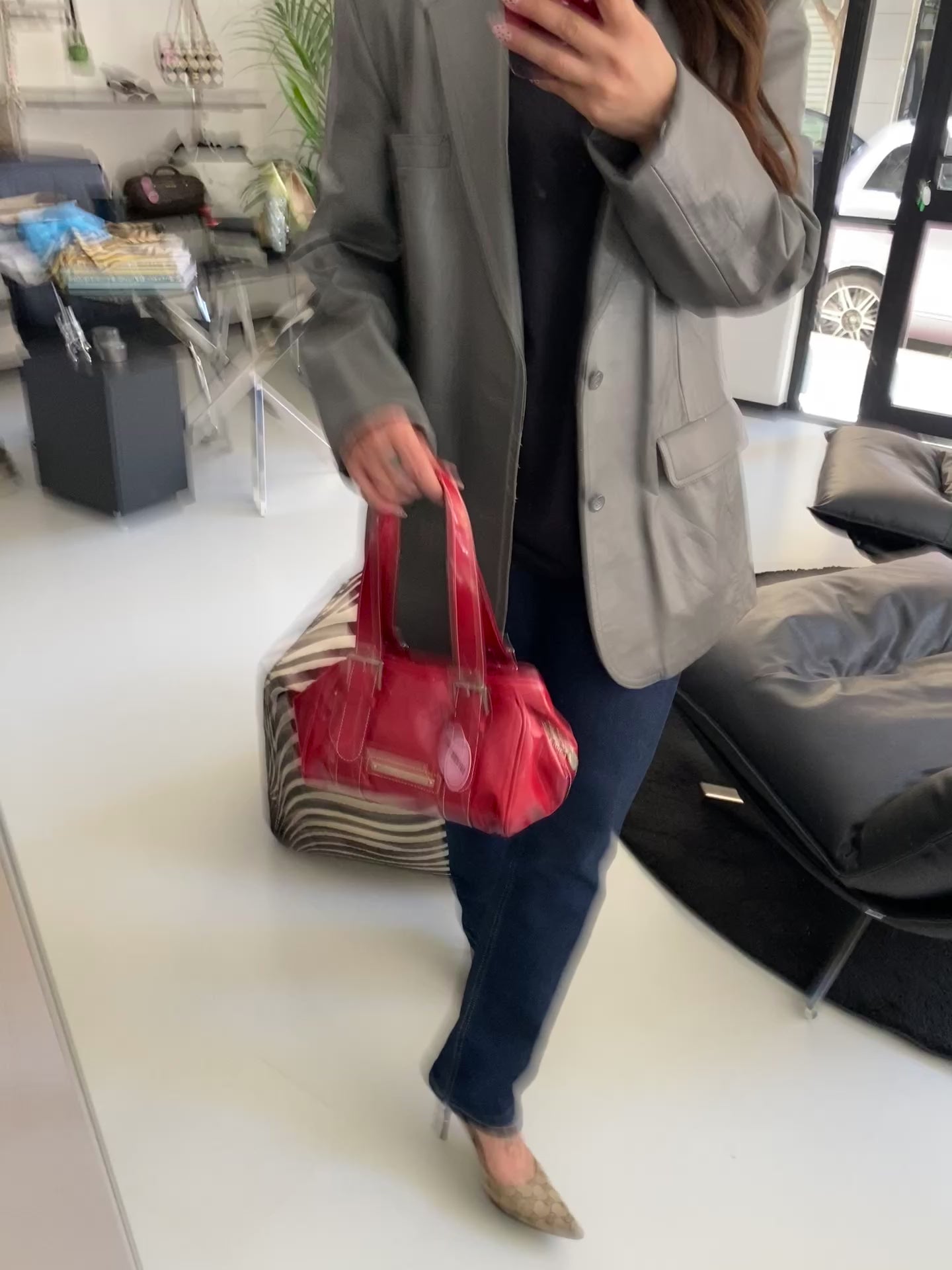Casadei Vintage Patent Leather Bag